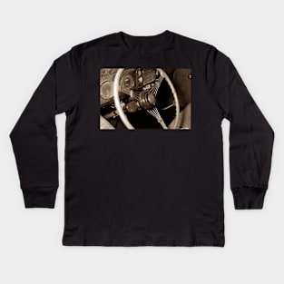 1938 Ford V8 Art Deco Wheel 6 Kids Long Sleeve T-Shirt